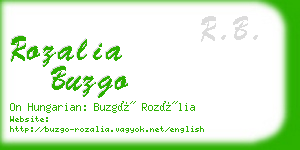 rozalia buzgo business card